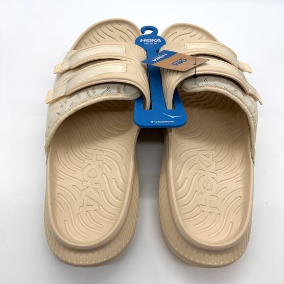 New HOKA Shoes Men Sz 14 Shortbread Ora Luxe Recovery Slide Sandals Tan 1134150 main image 6